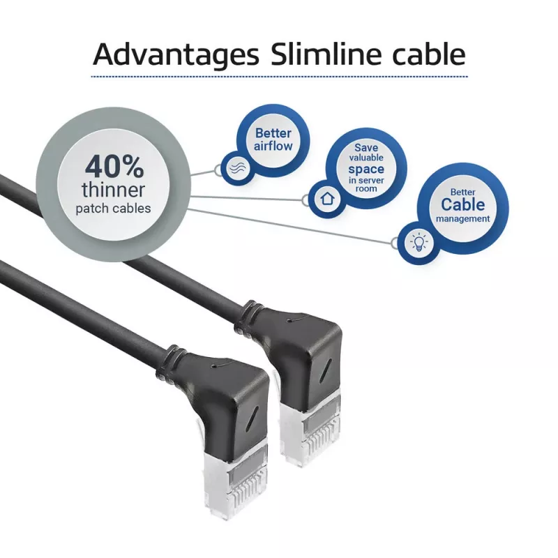ACT DA5902 võrgukaabel Cat6a U/FTP (STP) 2 m, RJ-45 kuni RJ-45, must