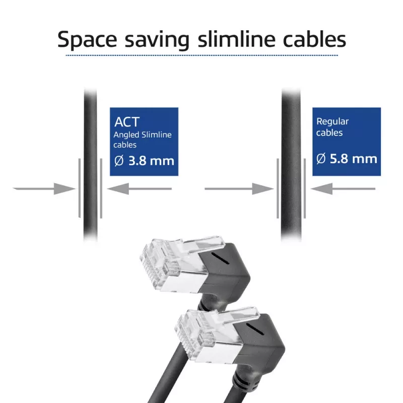 ACT Cat6a U/FTP (STP) võrgukaabel DA6902, 2 m, RJ-45–RJ-45, must