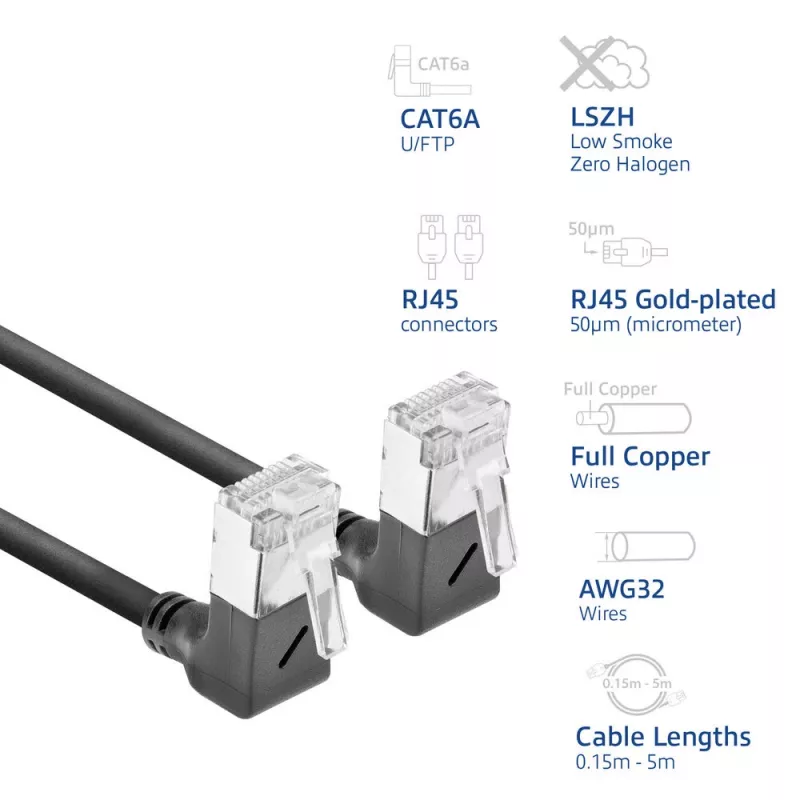 Võrgukaabel ACT DA6903 Cat6a U/FTP (STP) RJ-45 - RJ-45 must 3 m
