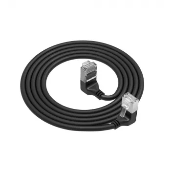 Võrgukaabel ACT DA7903 Cat6a U/FTP (STP), must, 3 m, RJ-45 kuni RJ-45, kullatud kontaktidega