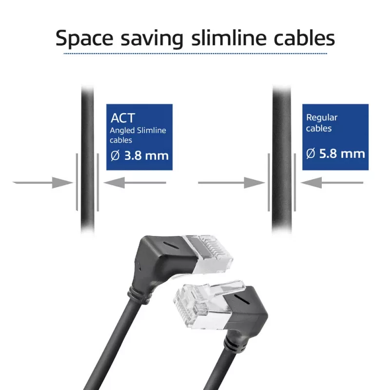 ACT Cat6a U/FTP (STP) võrgukaabel DA7905, 5 m, RJ-45 - RJ-45, must