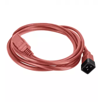 ACT toitejuhe C20–C21 IEC60320 punane 2,5 m, 16 A 250 V