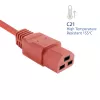 Toitejuhe ACT C20–C21 IEC60320 punane 3 m, 16 A, 250 V