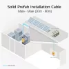ACT sinine 80 meetrit S/FTP CAT6A B2ca PoE++ 100W täisjuhtmeline eelotsastatud paigalduskaabel, RJ45 isane – isane