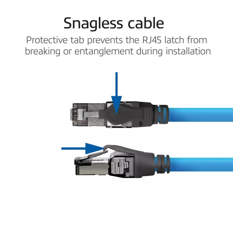 ACT sinine 85 meetrit S/FTP CAT6A B2ca PoE++ 100W paigalduskaabel, RJ45 isane - isane