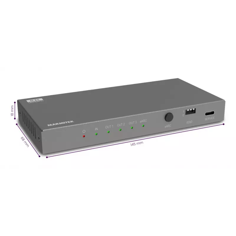 Videosignaali muundur Marmitek 25008496 — HDMI sisend HDMI/TOSLINK/3,5 mm väljundile, kuni 7680×4320, 7.1 heli