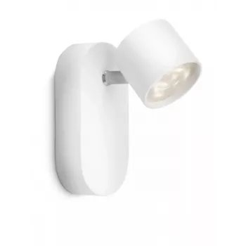 Lae-/seinalambi prožektor Philips myLiving Star 6,5 W LED, 1 pirn, 2700 K, IP20, valge