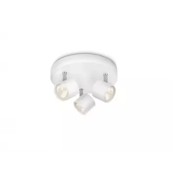 Lae-/seina prožektor Philips Tuhmistatav LED Star 3x 16,5 W, 2700 K, 1500 lm, IP20, valge