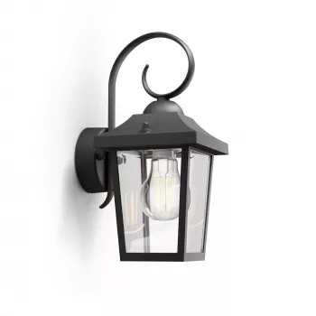 Philips myGarden Buzzard välisseinalamp 60W E27 Must Alumiinium (ilma pirnita)