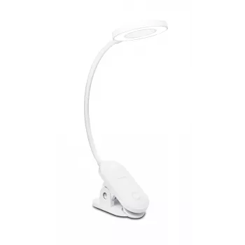 Philips Functional Forys klambriga laualamp, valge, plastik, magamistuba, elutuba, kontor, kaasaegne, IP20, III