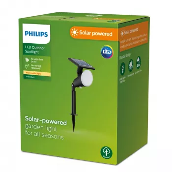 Philips Jivix Ground Spots/Spike 1.4W, välistingimustes kasutatav post-/postvalgusti, Must, Plast, IP44, Terrass, Aed, III