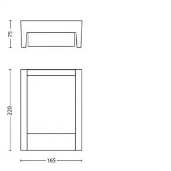 Välisseinalamp Signify Philips Arbour 3,8 W LED antratsiit, 220–240 V, 1 pirn