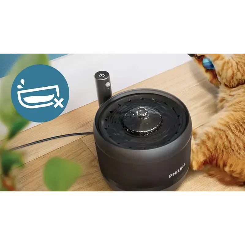Automaatne lemmikloomavee purskkaev Philips 3000 seeria PAW3210/02, 2,2 L, USB / vahelduvvool, must, plastik