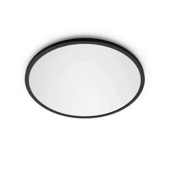Laevalgusti Philips Valen 16W LED, must, ümmargune, soe kuma, 220–240V