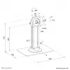 Tahvelarvuti lauahoidik Neomounts DS15-631BL1 — universaalne lukustatav hoidik, toetab kuni 3 kg, must