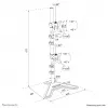 Neomounts kaksikmonitori alus DS45-600BL2V kahele ekraanile 10–32 tolli, VESA 75x75–100x100, max koormus 9 kg, vabaltseisev, must