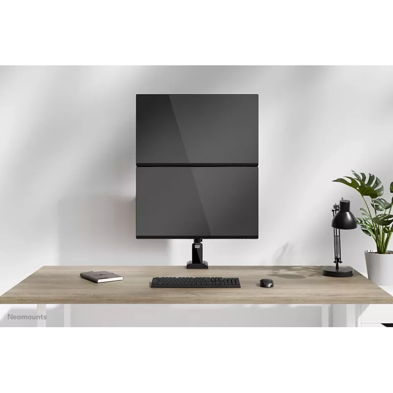 Neomounts DS60-600BL2V kahe monitori käsi 10-32 tolli, klamber/tihend, 9 kg, 25.4 cm (10 tolli), 81.3 cm (32 tolli), 100 x 100 mm, must