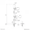 Neomounts DS60-600BL2V kahe monitori käsi 10-32 tolli, klamber/tihend, 9 kg, 25.4 cm (10 tolli), 81.3 cm (32 tolli), 100 x 100 mm, must