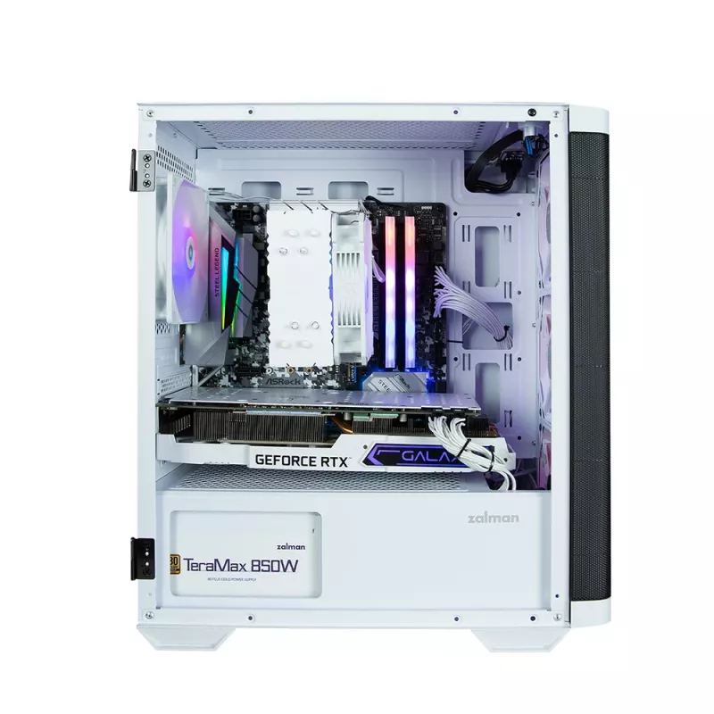 Zalman M4 Valge arvutikorpus Mini Torn Must, Valge