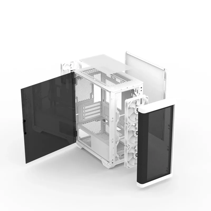 Zalman M4 Valge arvutikorpus Mini Torn Must, Valge