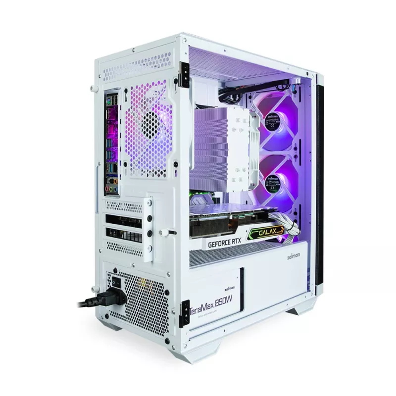 Zalman M4 Valge arvutikorpus Mini Torn Must, Valge