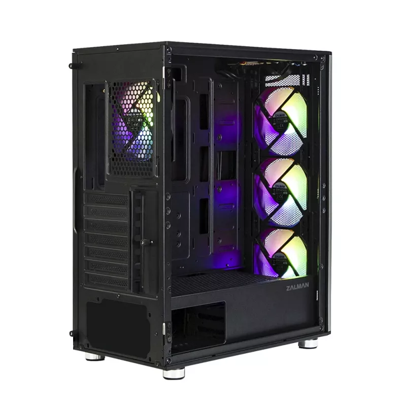 Zalman I3 Neo ATX Mid Tower PC korpus võrkfront tõhusaks jahutuseks eelpaigaldatud ventilaator 3 Midi Tower Must