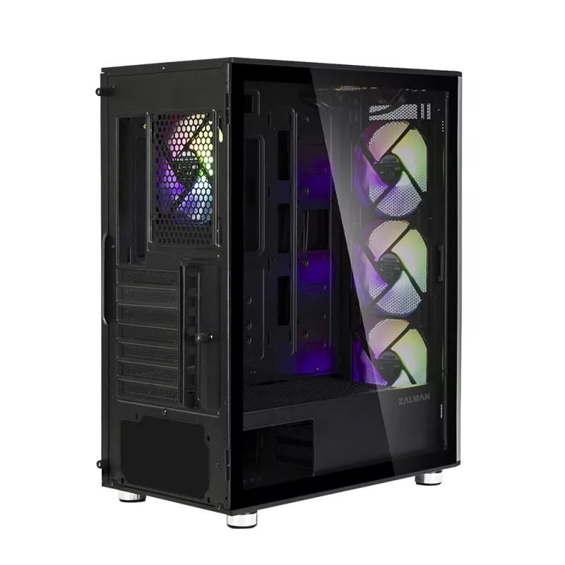 Zalman I3 Neo ATX Mid Tower PC korpus võrkfront tõhusaks jahutuseks eelpaigaldatud ventilaator 3 Midi Tower Must