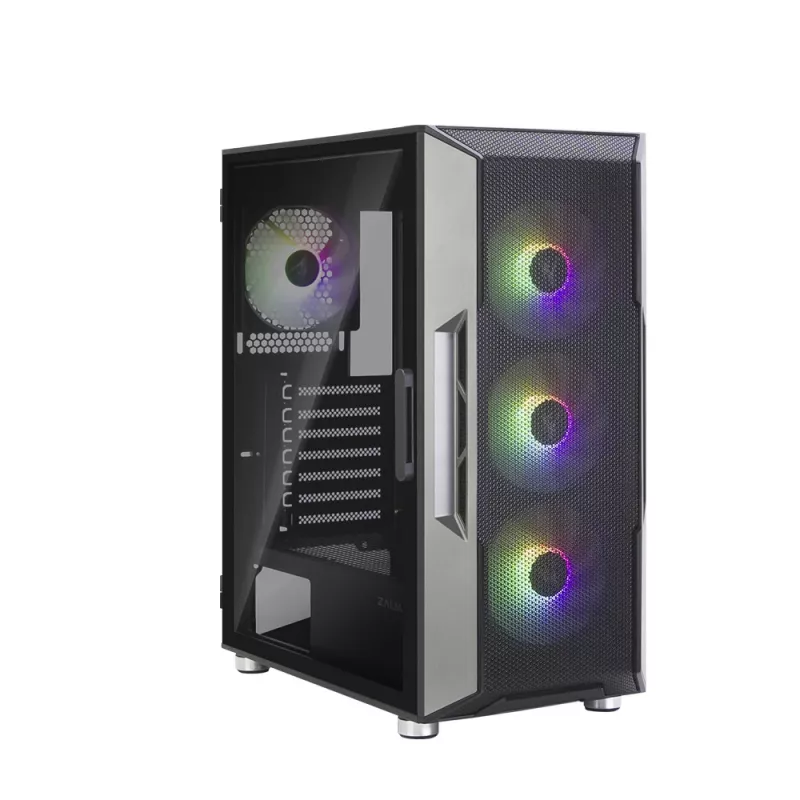 Zalman I3 Neo ATX Mid Tower PC korpus võrkfront tõhusaks jahutuseks eelpaigaldatud ventilaator 3 Midi Tower Must