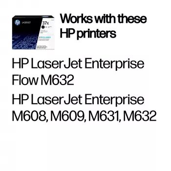 HP 37X suure tootlikkusega must originaal LaserJet toonerikassett, 25000 lehekülge, must, 1 tk