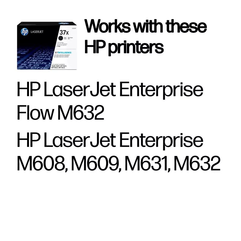 HP 37X suure tootlikkusega must originaal LaserJet toonerikassett, 25000 lehekülge, must, 1 tk