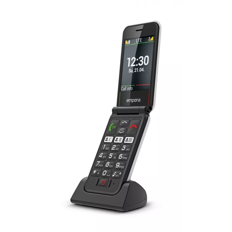 Emporia SIMPLICITYglam.4G 7,11 cm (2,8 inch) 106 g Must eakate telefon