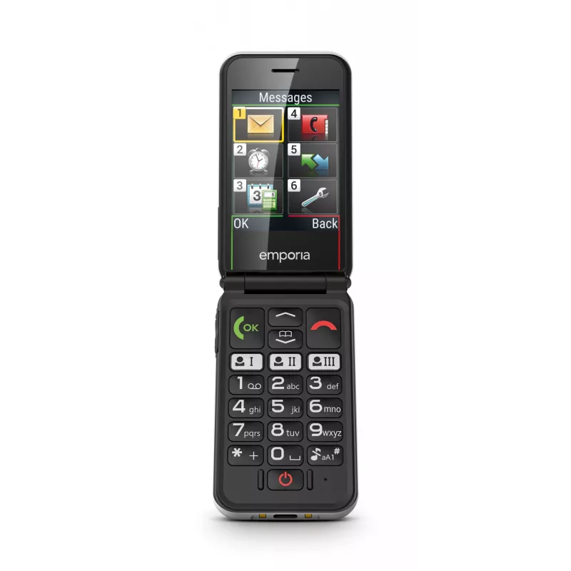 Emporia SIMPLICITYglam.4G 7,11 cm (2,8 inch) 106 g Must eakate telefon