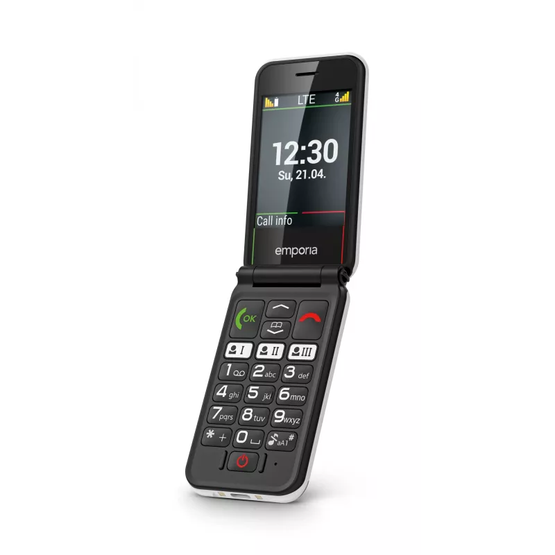 Emporia SIMPLICITYglam.4G 7,11 cm (2,8 inch) 106 g Must eakate telefon