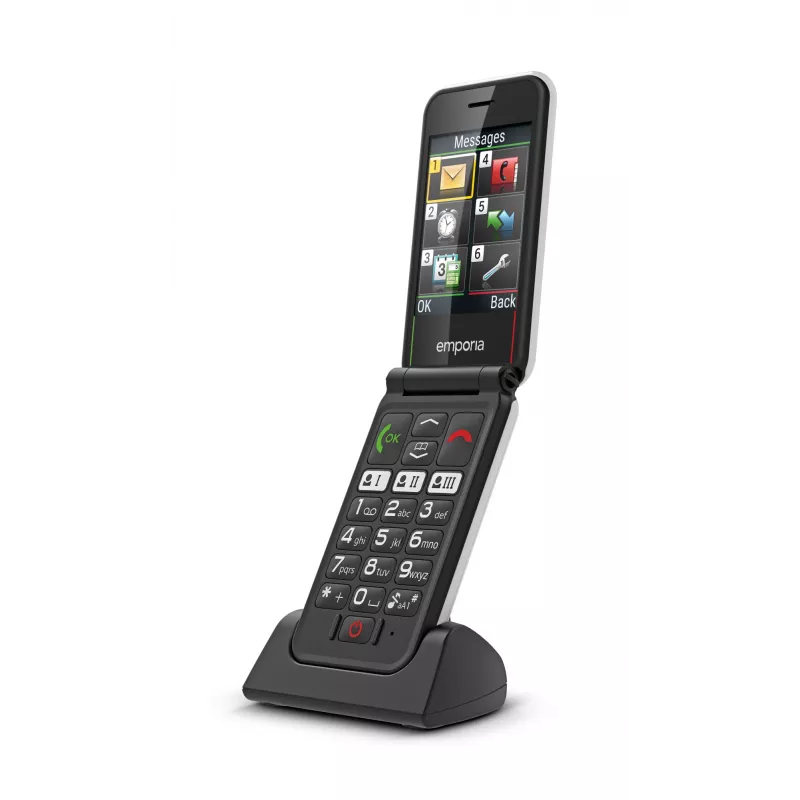 Emporia SIMPLICITYglam.4G 7,11 cm (2,8 inch) 106 g Must eakate telefon