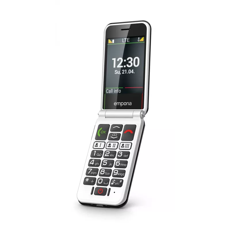 Emporia SIMPLICITYglam.4G 7,11 cm (2,8 inch) 106 g Must eakate telefon