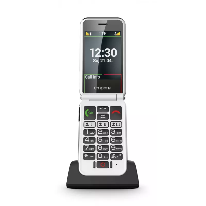 Emporia SIMPLICITYglam.4G 7,11 cm (2,8 inch) 106 g Must eakate telefon