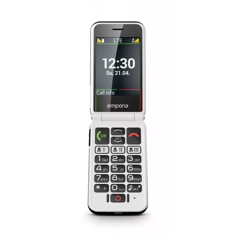 Emporia SIMPLICITYglam.4G 7,11 cm (2,8 inch) 106 g Must eakate telefon