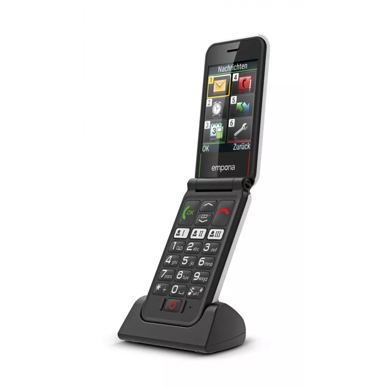 Emporia SIMPLICITYglam.4G 7,11 cm (2,8 inch) 106 g Must eakate telefon