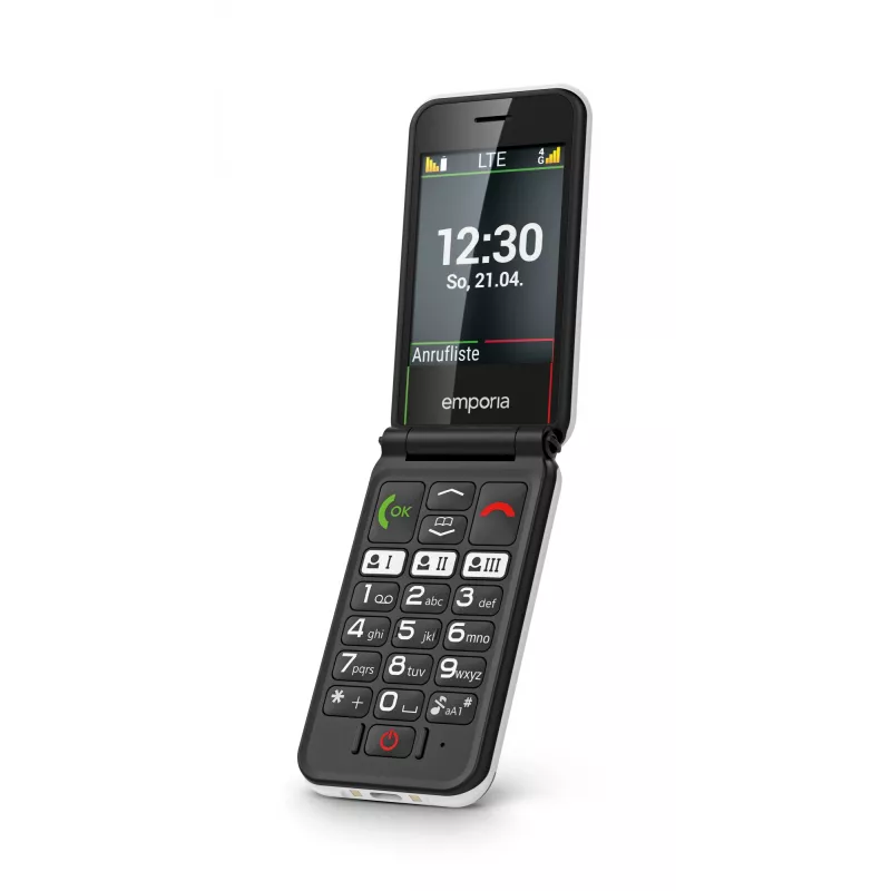 Emporia SIMPLICITYglam.4G 7,11 cm (2,8 inch) 106 g Must eakate telefon