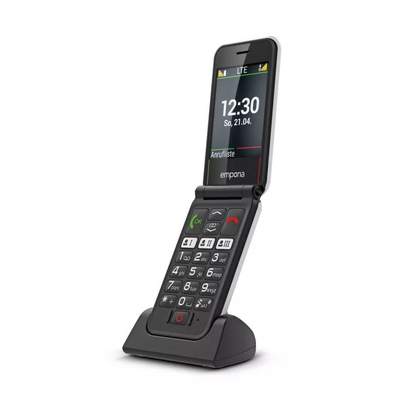 Emporia SIMPLICITYglam.4G 7,11 cm (2,8 inch) 106 g Must eakate telefon