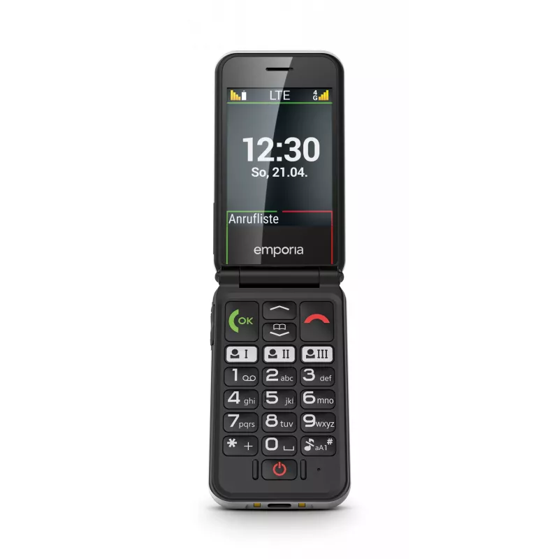 Emporia SIMPLICITYglam.4G 7,11 cm (2,8 inch) 106 g Must eakate telefon