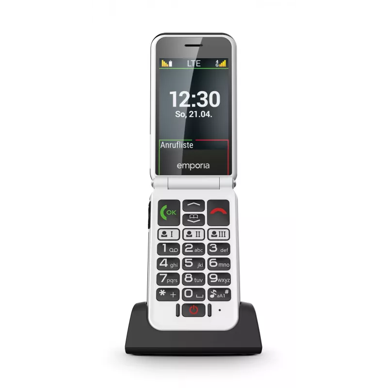 Emporia SIMPLICITYglam.4G 7,11 cm (2,8 inch) 106 g Must eakate telefon