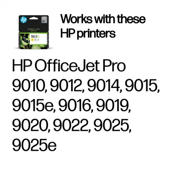 HP 963XL kõrge saagikusega kollane originaaltindikassett, kollane, 1 tk, 1600 lehekülge