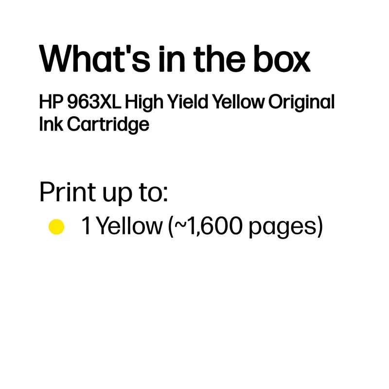 HP 963XL suure tootlusega kollane originaaltindi kassett
