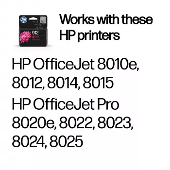 HP 912 magenta originaal tindikassett, magenta, 1 tk, 315 lehekülge