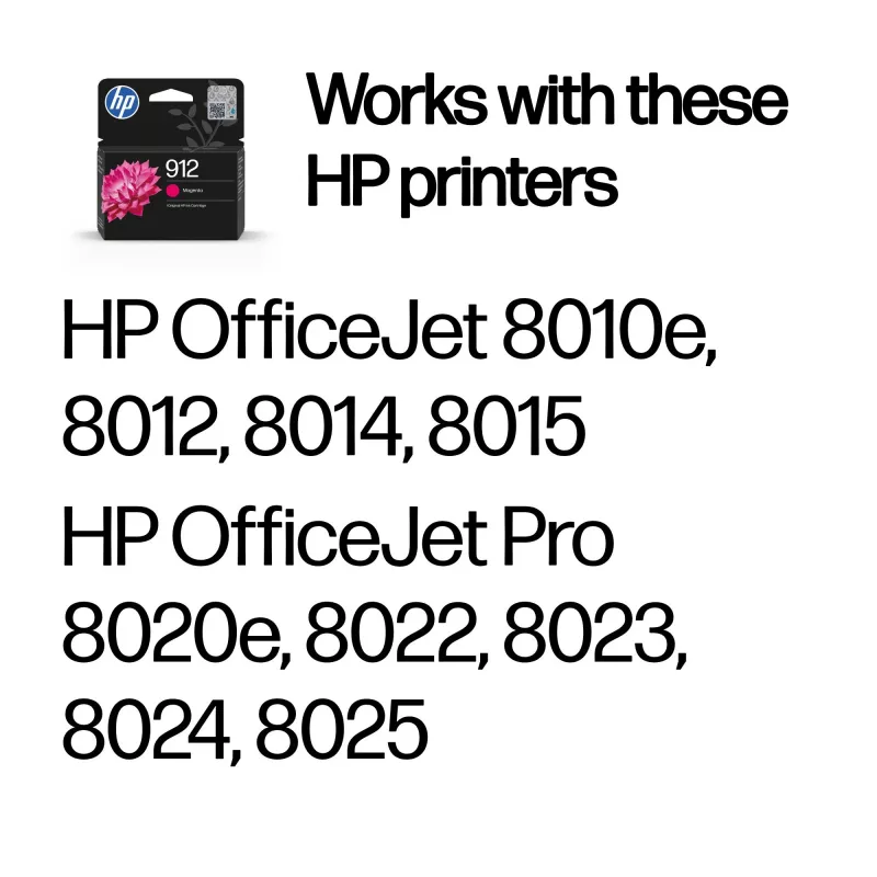 HP 912 magenta originaal tindikassett, magenta, 1 tk, 315 lehekülge