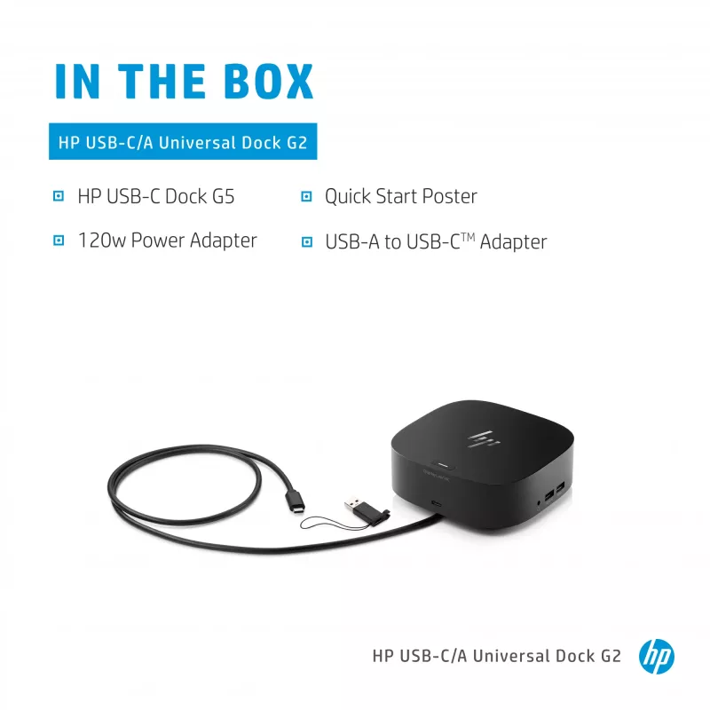 HP USB-C/A universaalne dokk G2