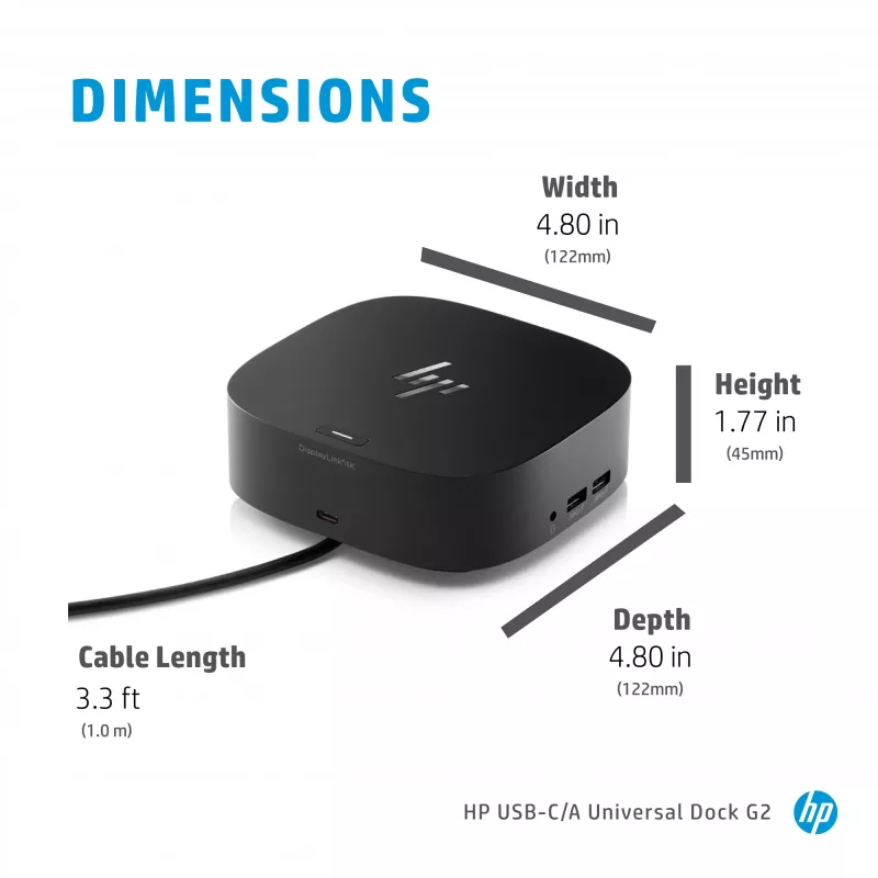 HP USB-C/A universaalne dokk G2