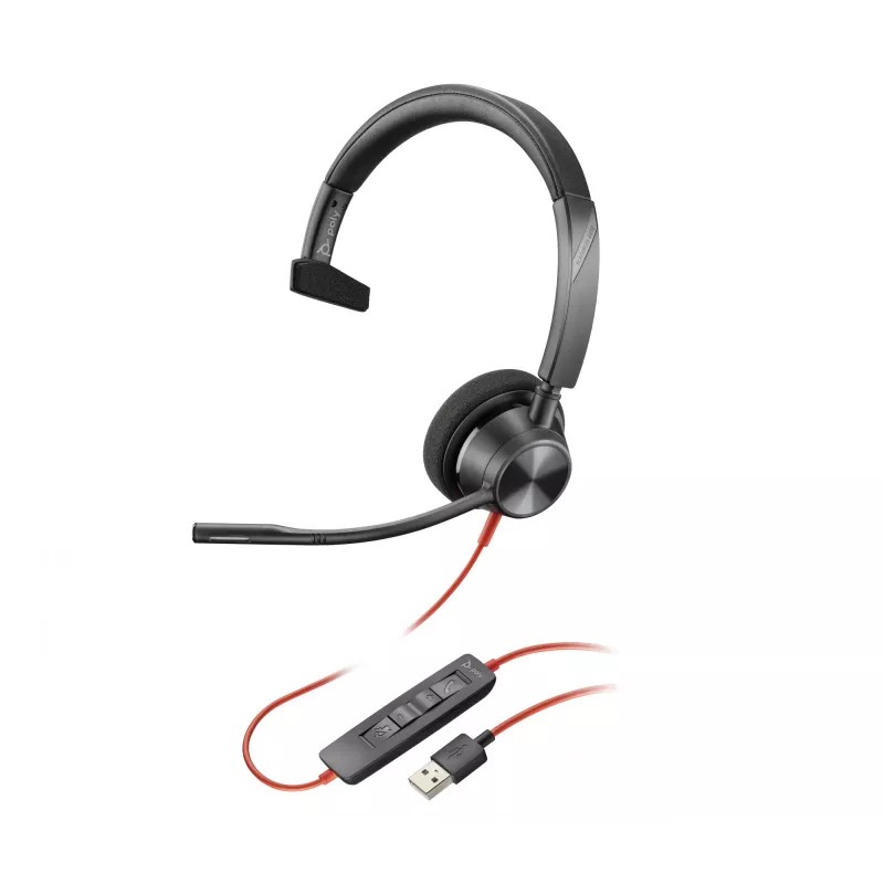 HP Poly Mustwire 5220 stereo USB-A peakomplekt