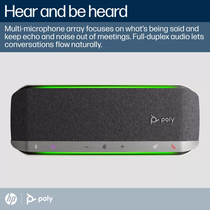 HP Poly Sync 40+ Microsoft Teamsi sertifikaadiga USB-A USB-C kõlaritelefon + BT700 USB-A adapter